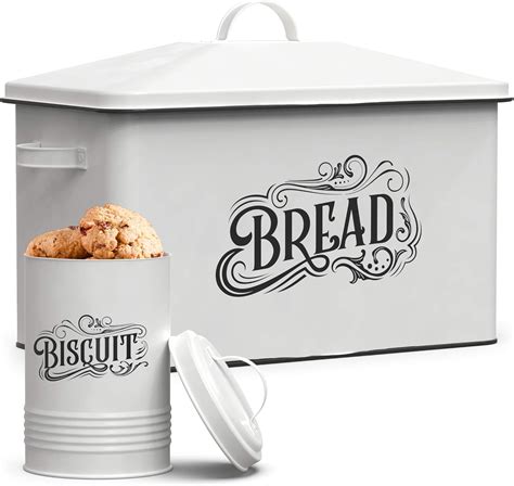 metal white bread box|metal farmhouse bread box.